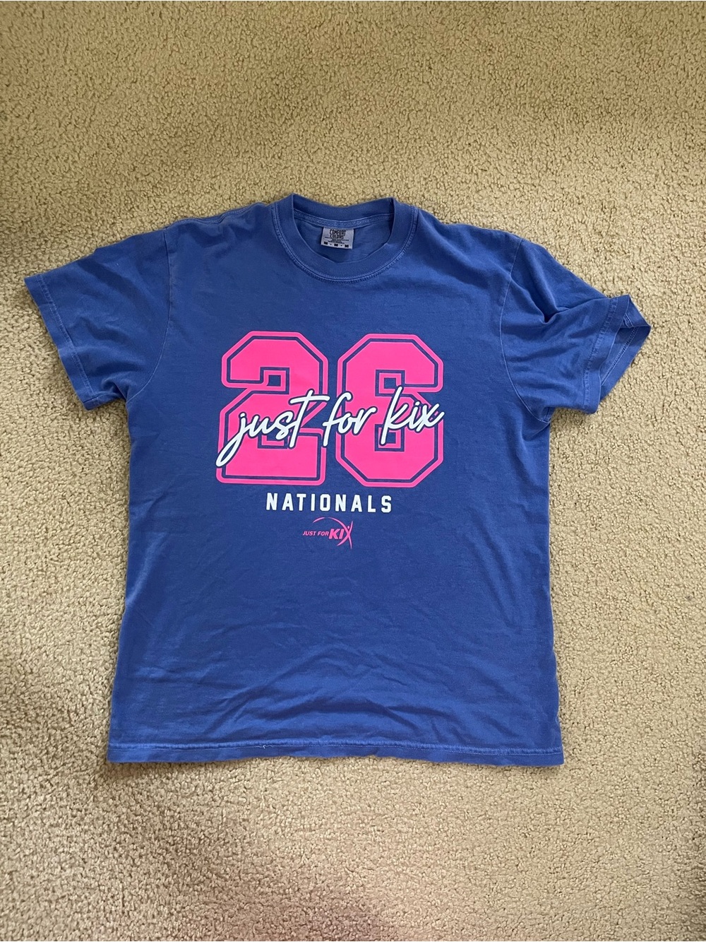 JUST FOR KIX 2026 Nationals Blue T-Shirt - Adult Medium